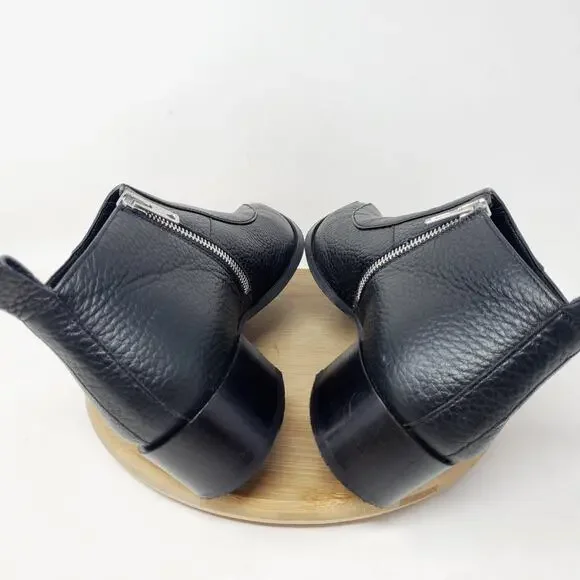 Everlane The Boss Bootie Womens 7 Black Leather Pebbled Pointed Toe Ankle Shoes - Picture 10 of 14